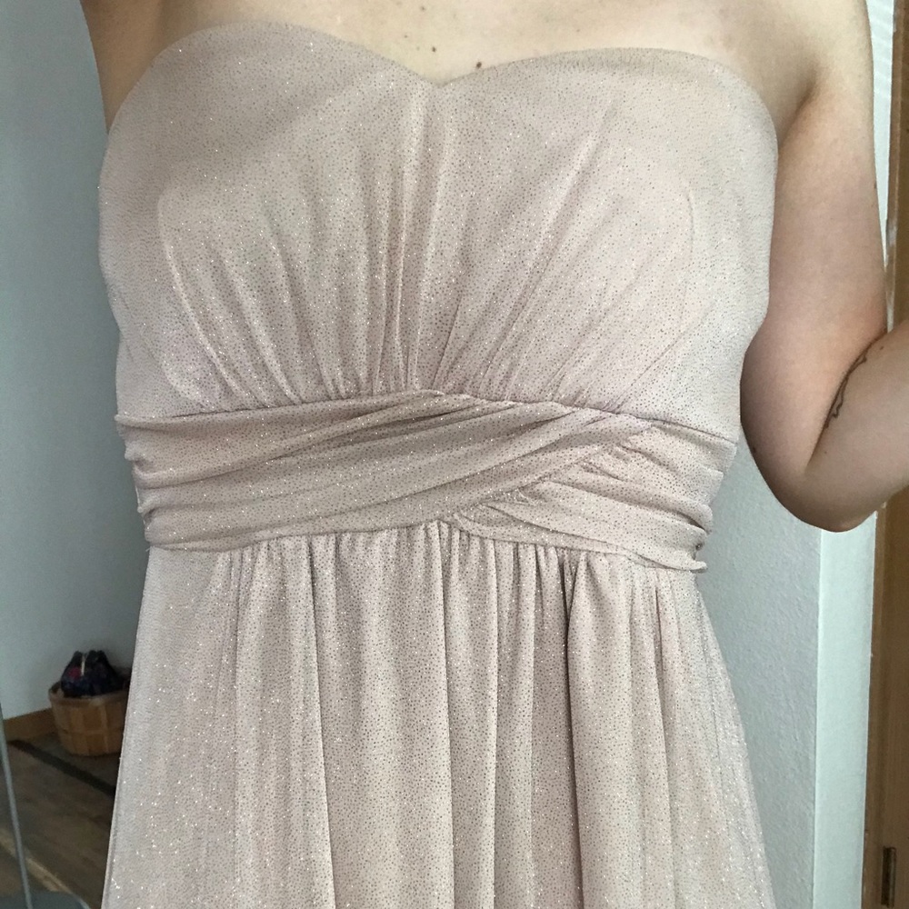 Sweet Storm Champagne colored Bridesmaid Dress